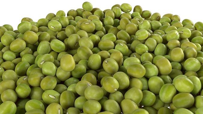 Mung beans bowl Low-poly 3D model 7