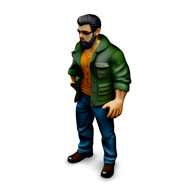 Realistic Male Figure 3D Model Low-poly 3D model_1