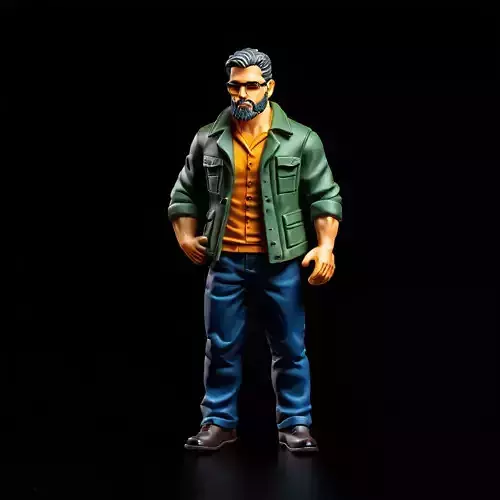 Realistic Male Figure 3D Model Low-poly 3D model