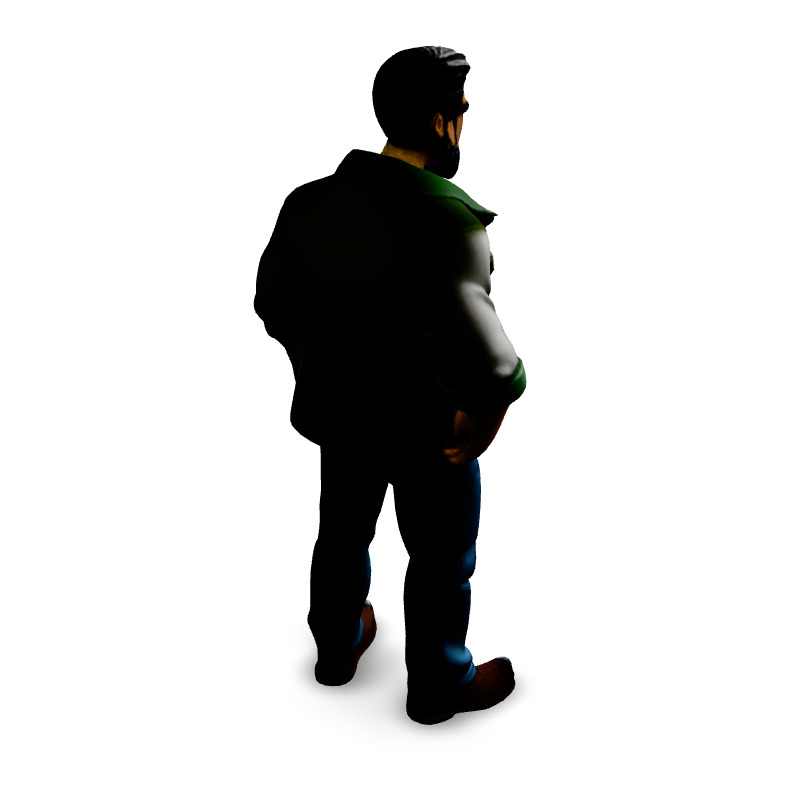 Realistic Male Figure 3D Model Low-poly 3D model_5