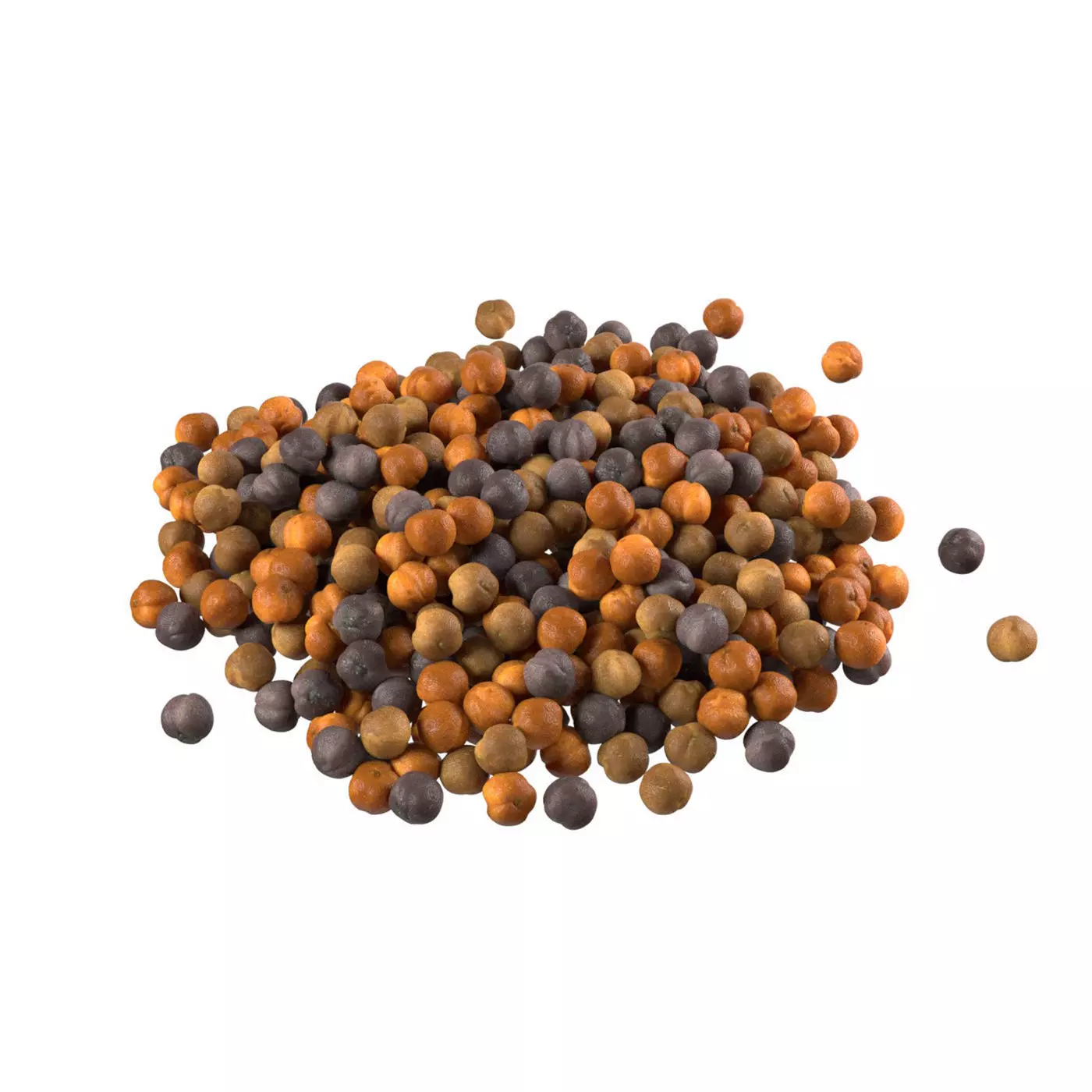 Mustard seed pile Low-poly 3D model