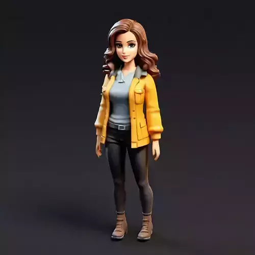 Stylized 3D Female Character Model Low-poly 3D model Stylized 3D Female Character Model Low-poly 3D model