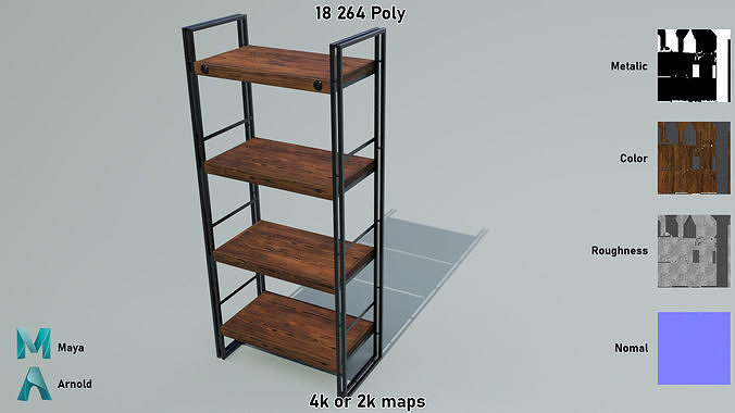 Shelf Manchester Medium Low-poly 3D model