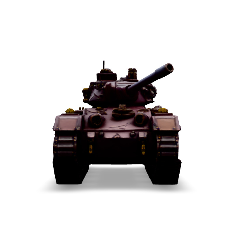 Realistic Detailed Military Tank Model Low-poly 3D model_3