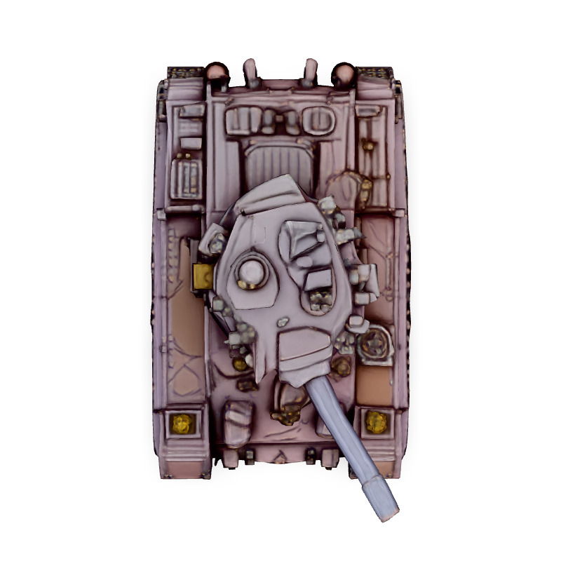 Realistic Detailed Military Tank Model Low-poly 3D model_7