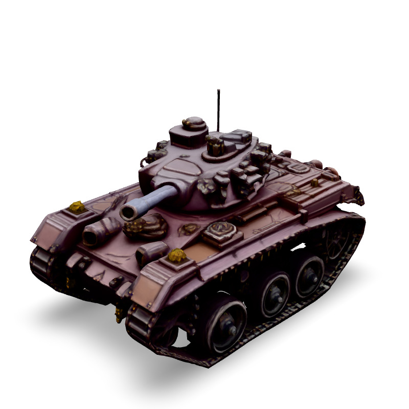 Realistic Detailed Military Tank Model Low-poly 3D model_1