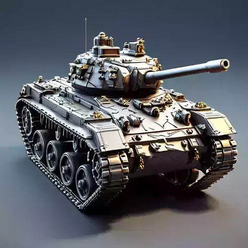 Realistic Detailed Military Tank Model Low-poly 3D model Realistic Detailed Military Tank Model Low-poly 3D model