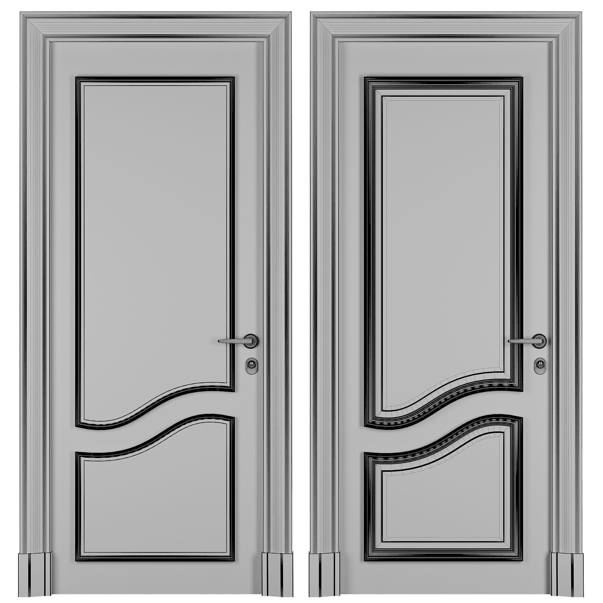 Entrance door set240 3D model_3