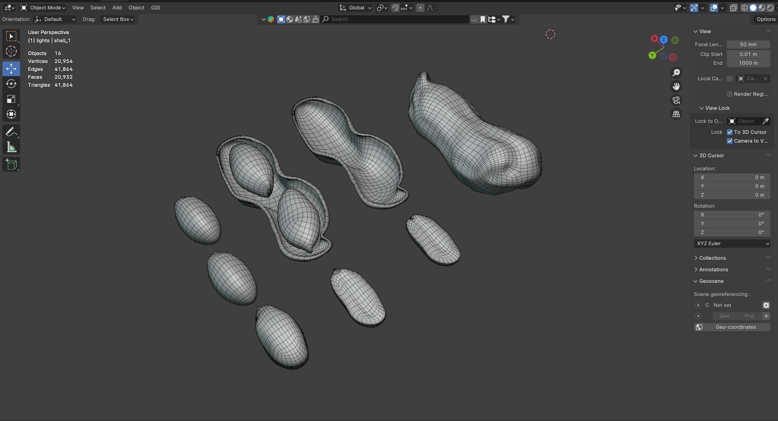 Peanut collection  Low-poly 3D model_10