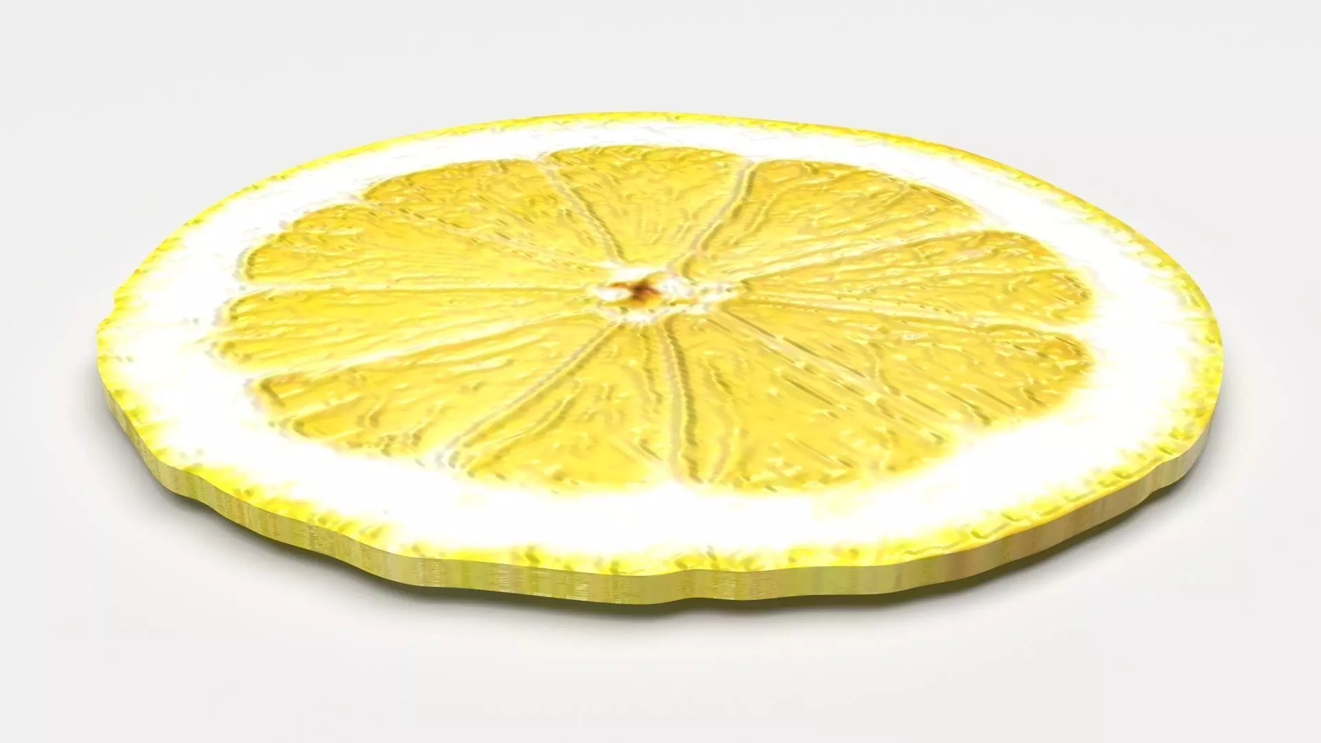 Sliced Lemon 3D model_0
