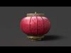 Chinese red lantern   Low-poly 3D model_1