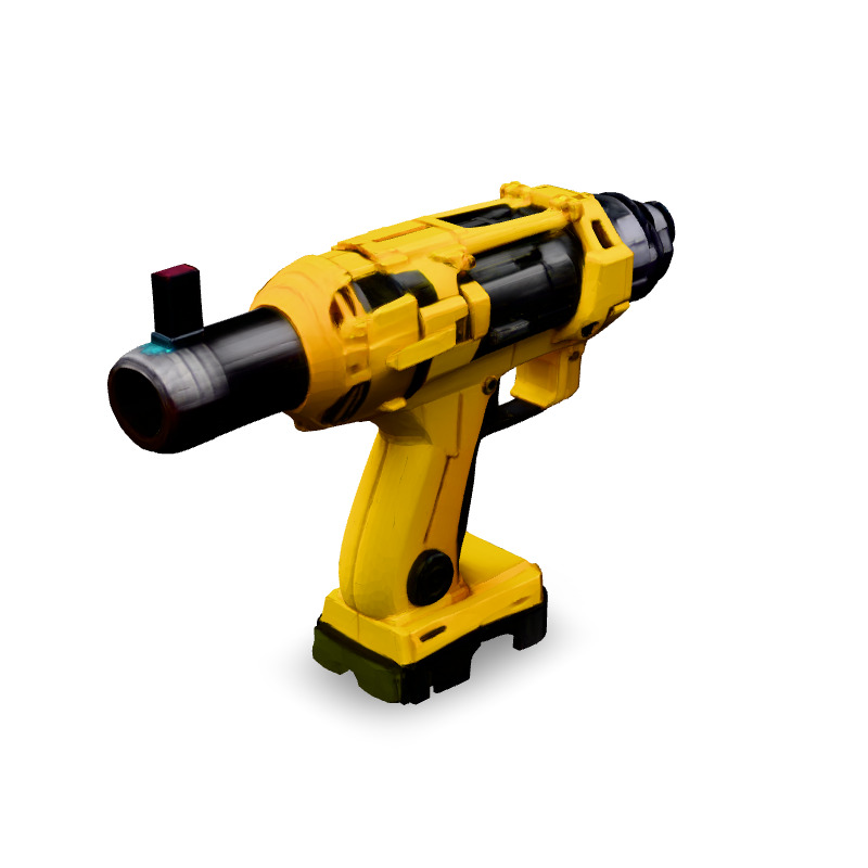 SciFi Cordless Drill Low-poly 3D model_5