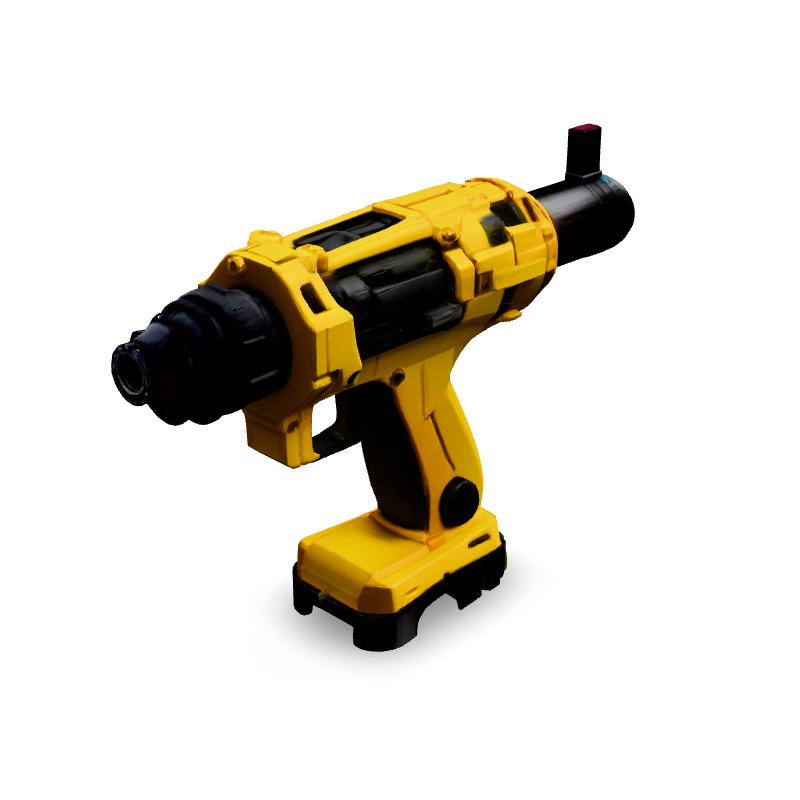 SciFi Cordless Drill Low-poly 3D model_1