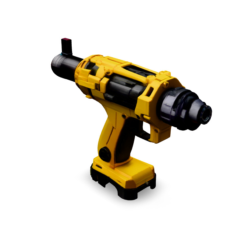 SciFi Cordless Drill Low-poly 3D model_2