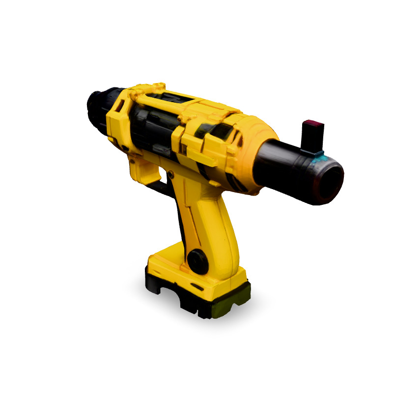 SciFi Cordless Drill Low-poly 3D model_4