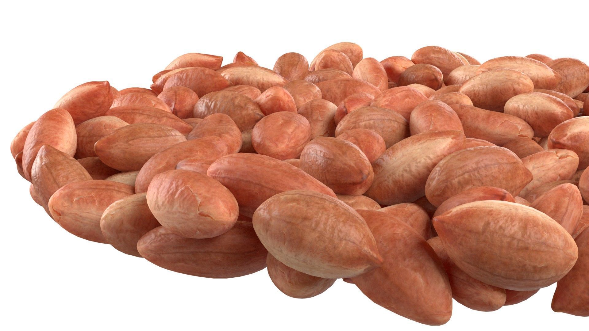 Peanut kernel brown bowl   Low-poly 3D model_6