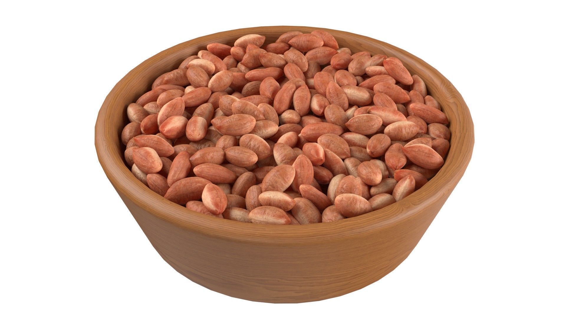 Peanut kernel brown bowl   Low-poly 3D model_2