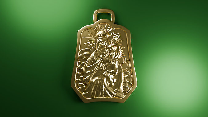 Two Sided Golden Pendant 3D print model