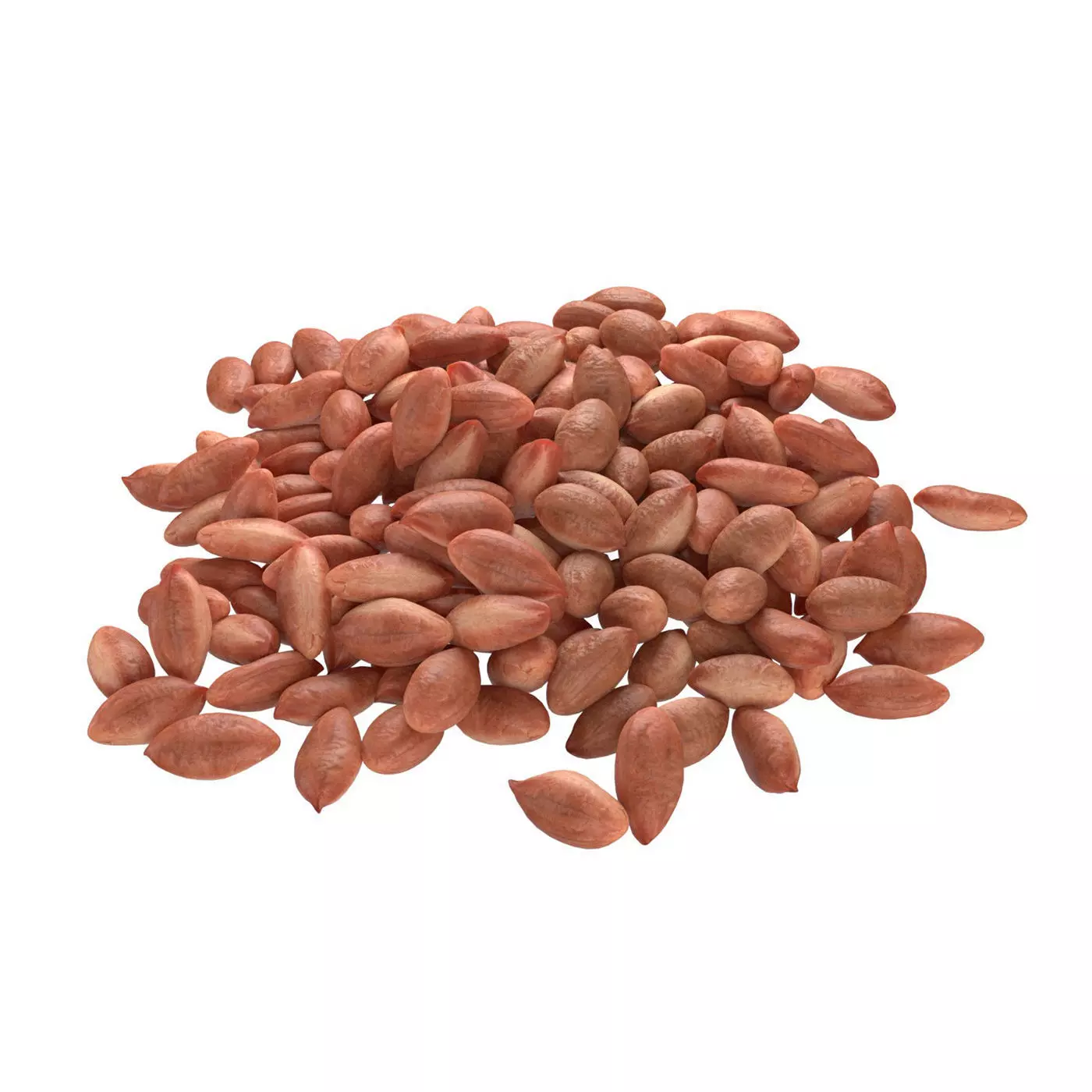 Peanut kernel brown pile Low-poly 3D model_0