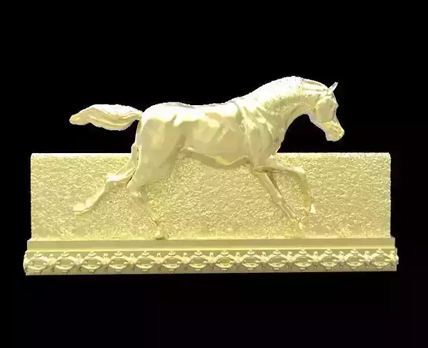 Galloping Horse in reliefs 3D print model