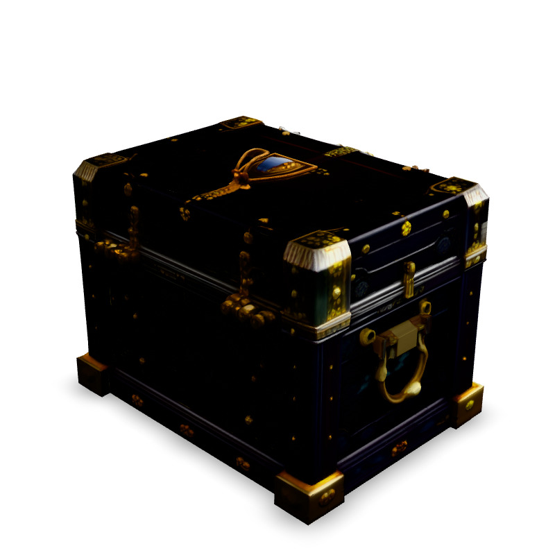 Ornate Treasure Chest 3D Model Low-poly 3D model_5