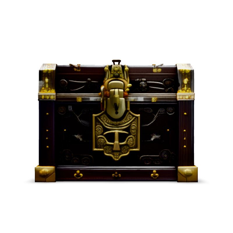 Ornate Treasure Chest 3D Model Low-poly 3D model_3