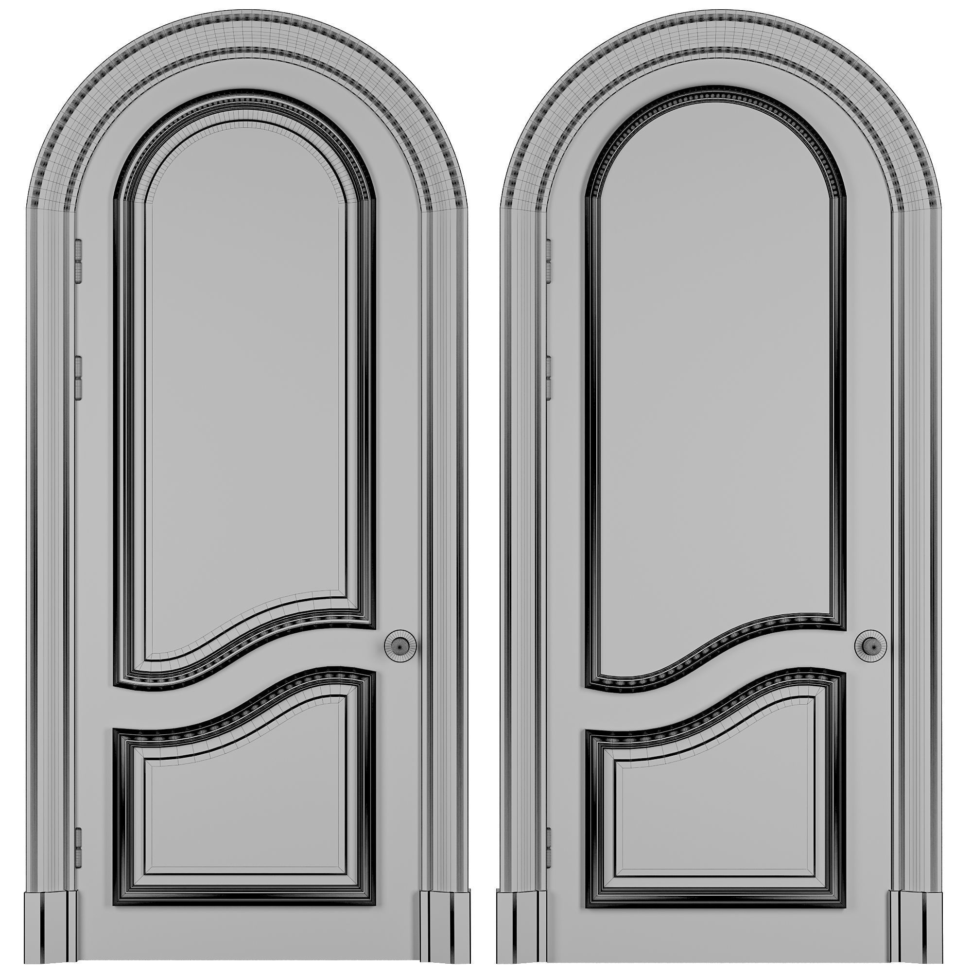 Entrance door set238 3D model_3