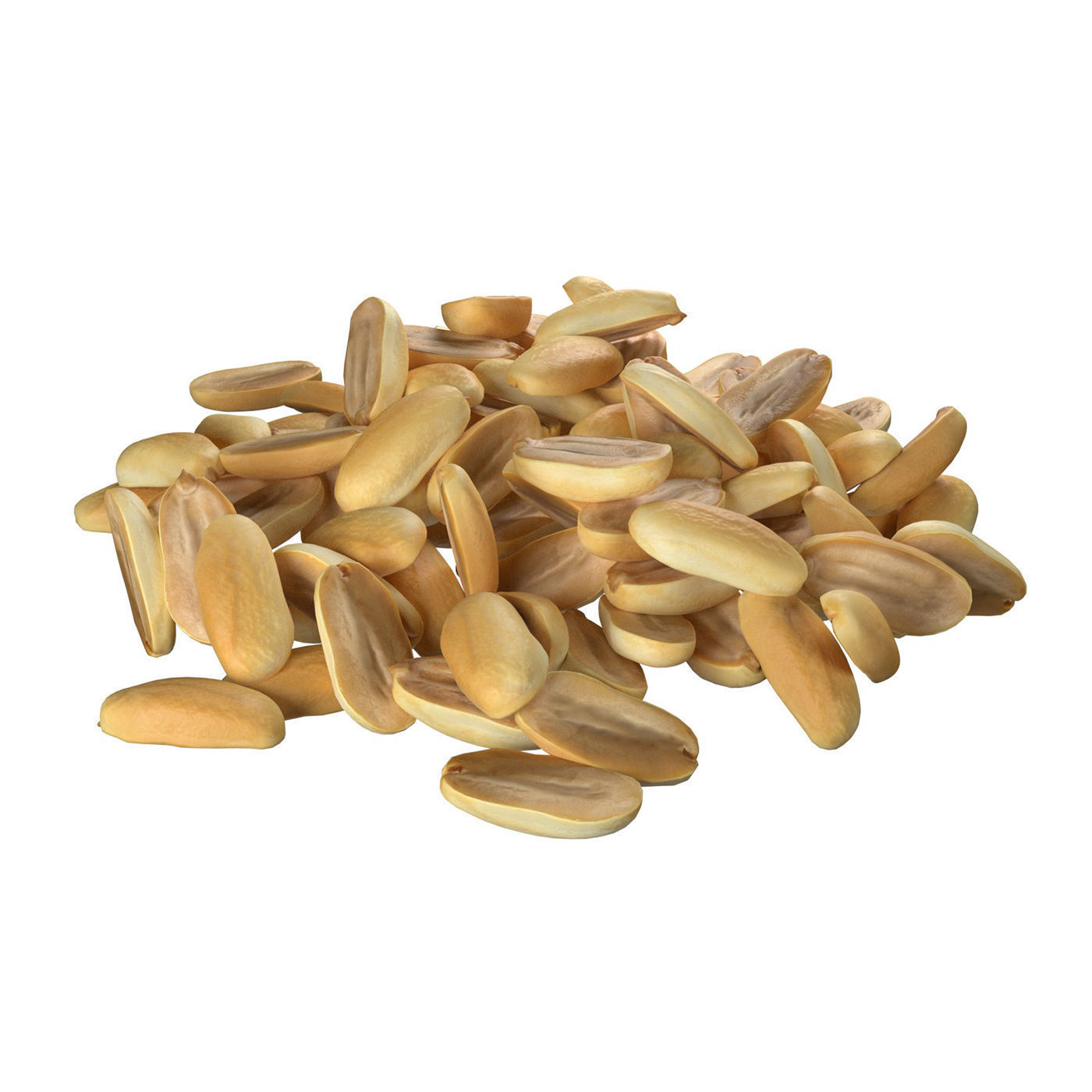 Peanut kernel white half pile Low-poly 3D model_5