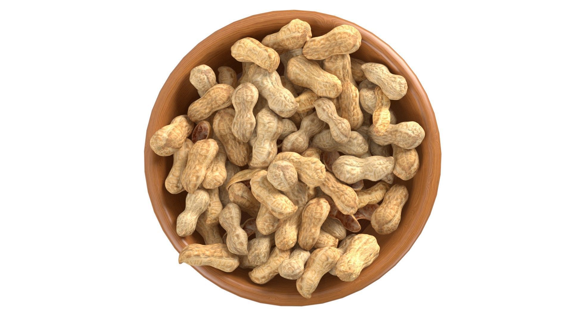 Peanut whole bowl   Low-poly 3D model_4