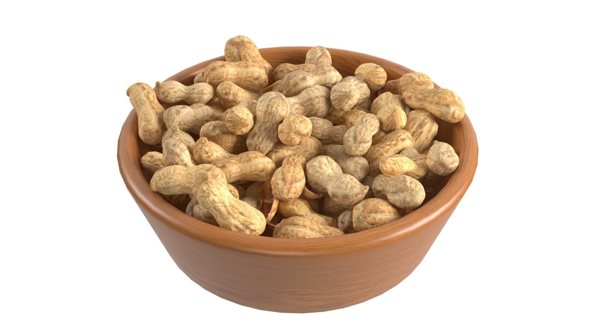 Peanut whole bowl   Low-poly 3D model_1