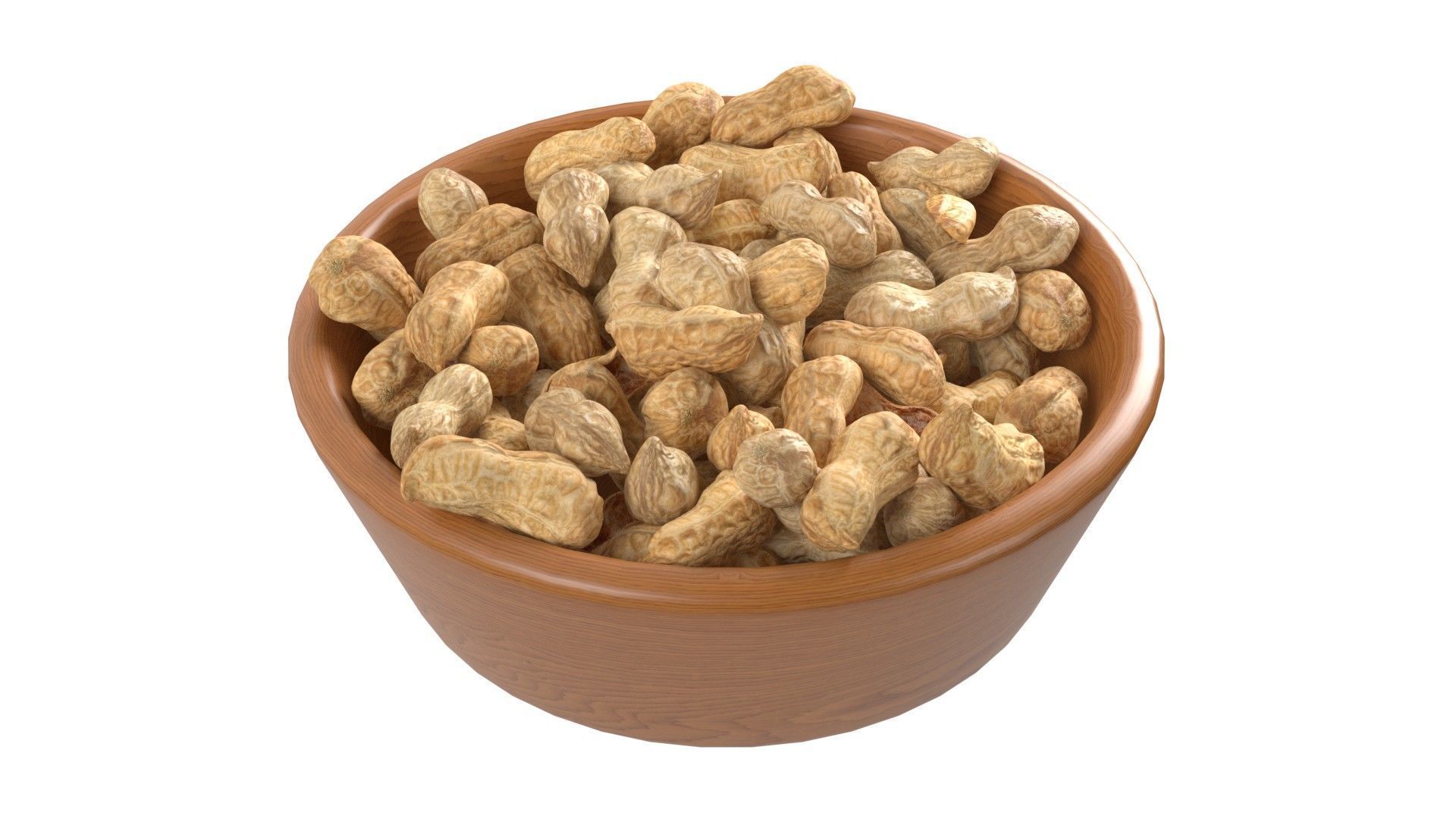 Peanut whole bowl   Low-poly 3D model_2