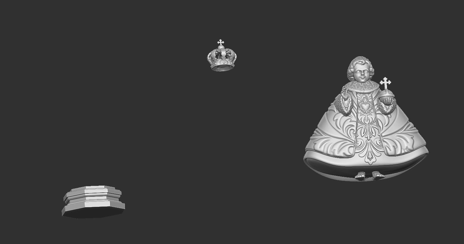 Classical Baby Jesus Statue of Prague  Santo 3D print model_13