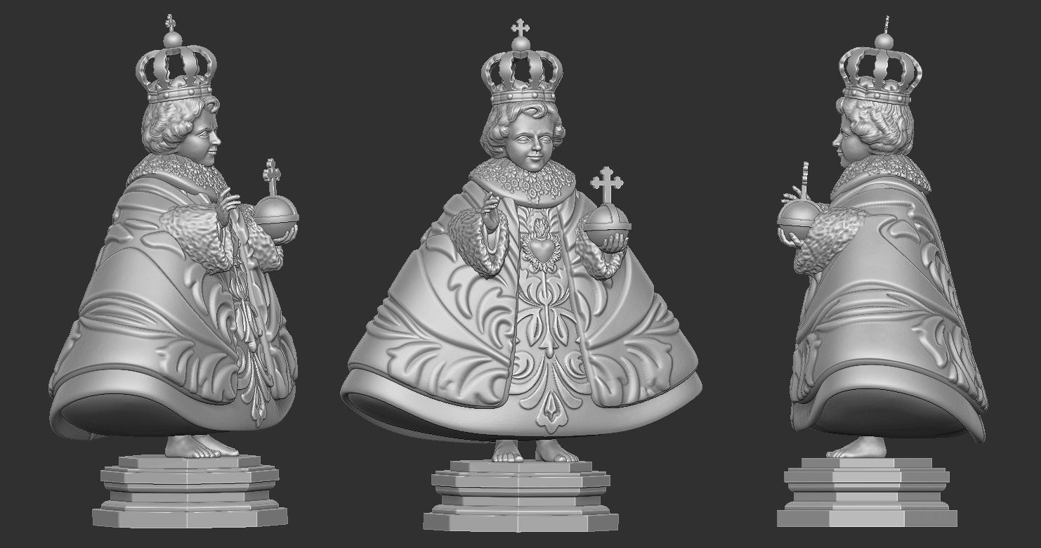 Classical Baby Jesus Statue of Prague  Santo 3D print model_12
