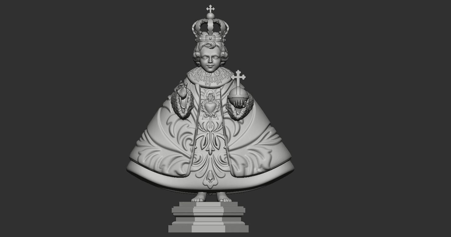 Classical Baby Jesus Statue of Prague  Santo 3D print model_11