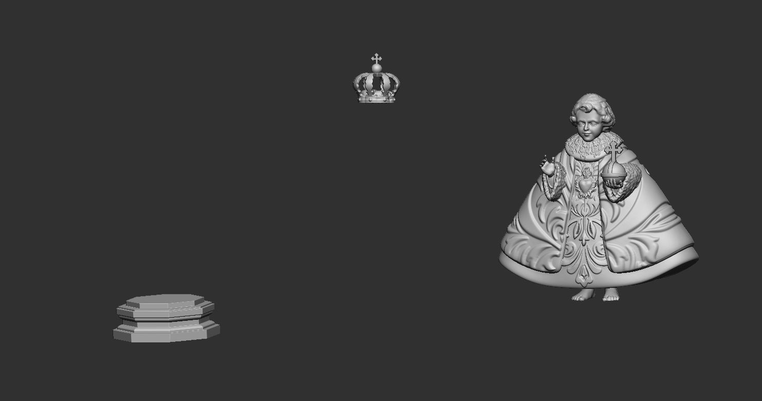 Classical Baby Jesus Statue of Prague  Santo 3D print model_3