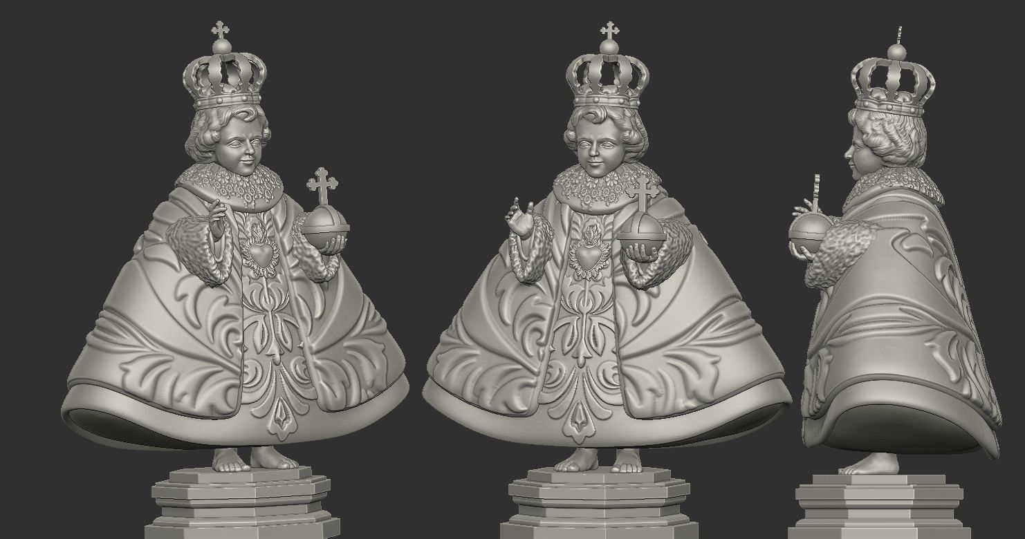 Classical Baby Jesus Statue of Prague  Santo 3D print model_4