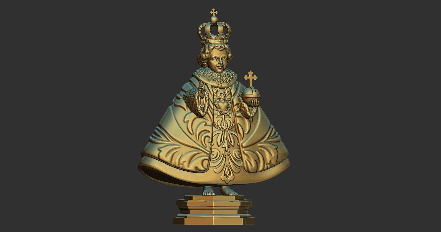 Classical Baby Jesus Statue of Prague  Santo 3D print model_18