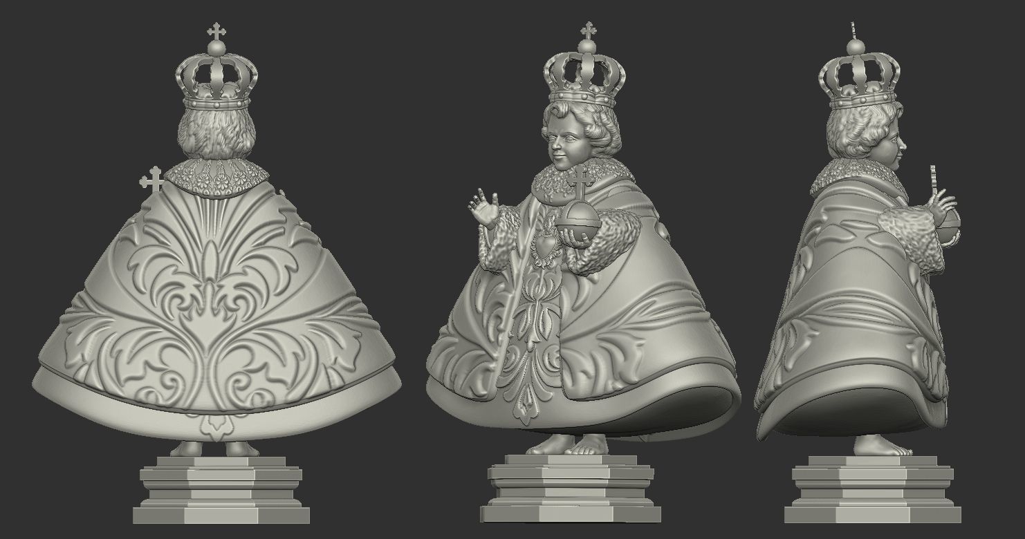 Classical Baby Jesus Statue of Prague  Santo 3D print model_19