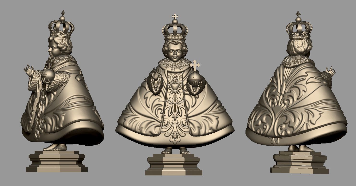 Classical Baby Jesus Statue of Prague  Santo 3D print model_10