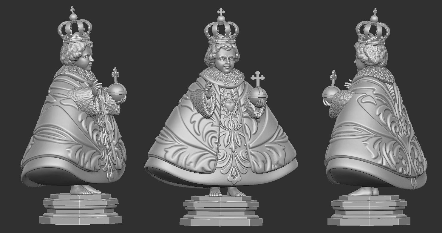 Classical Baby Jesus Statue of Prague  Santo 3D print model_5