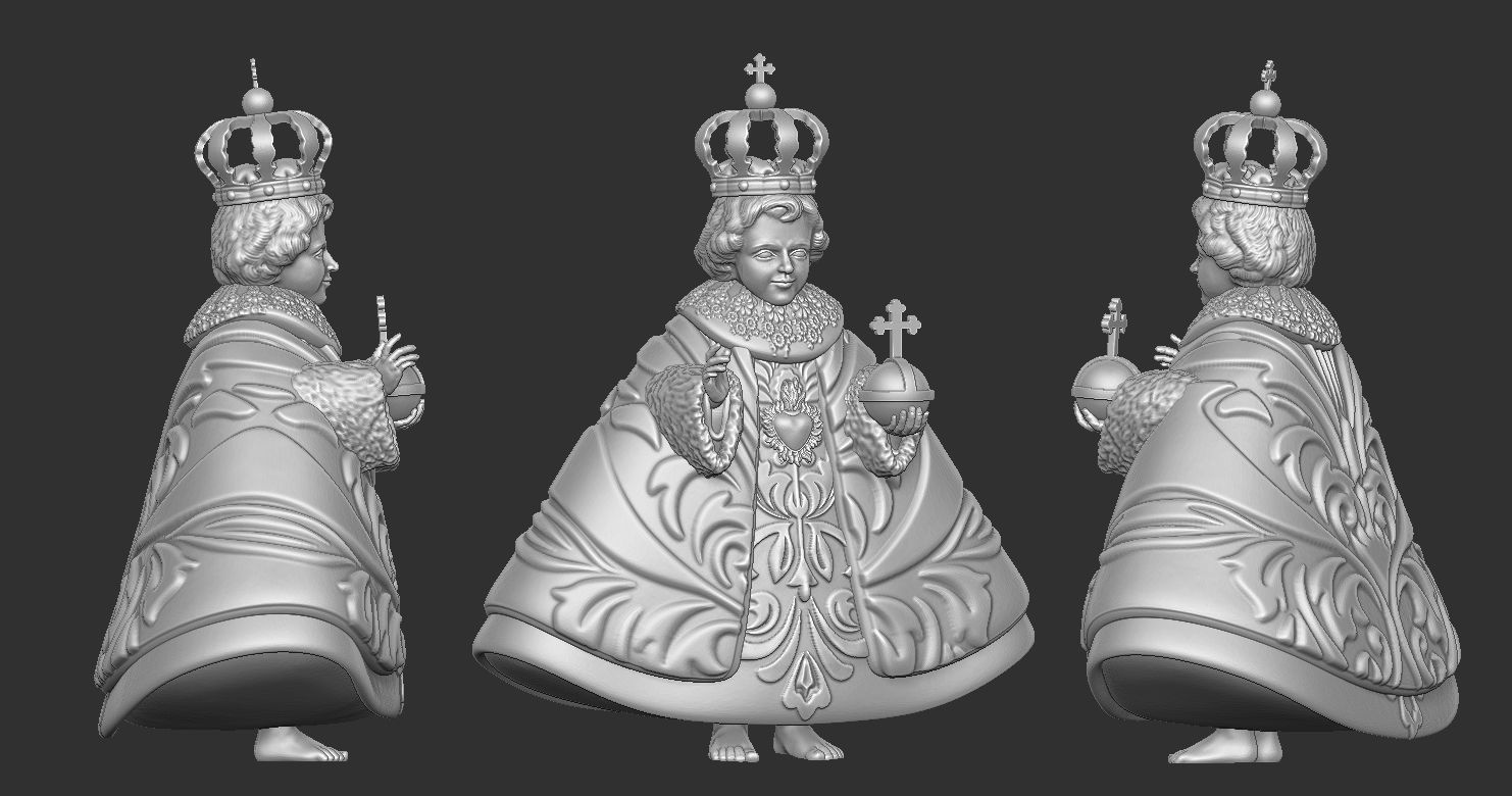 Classical Baby Jesus Statue of Prague  Santo 3D print model_14
