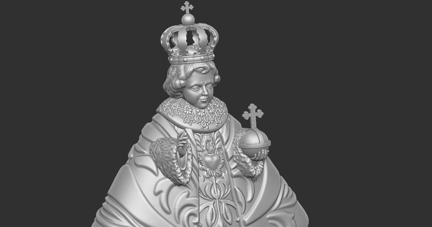 Classical Baby Jesus Statue of Prague  Santo 3D print model_16