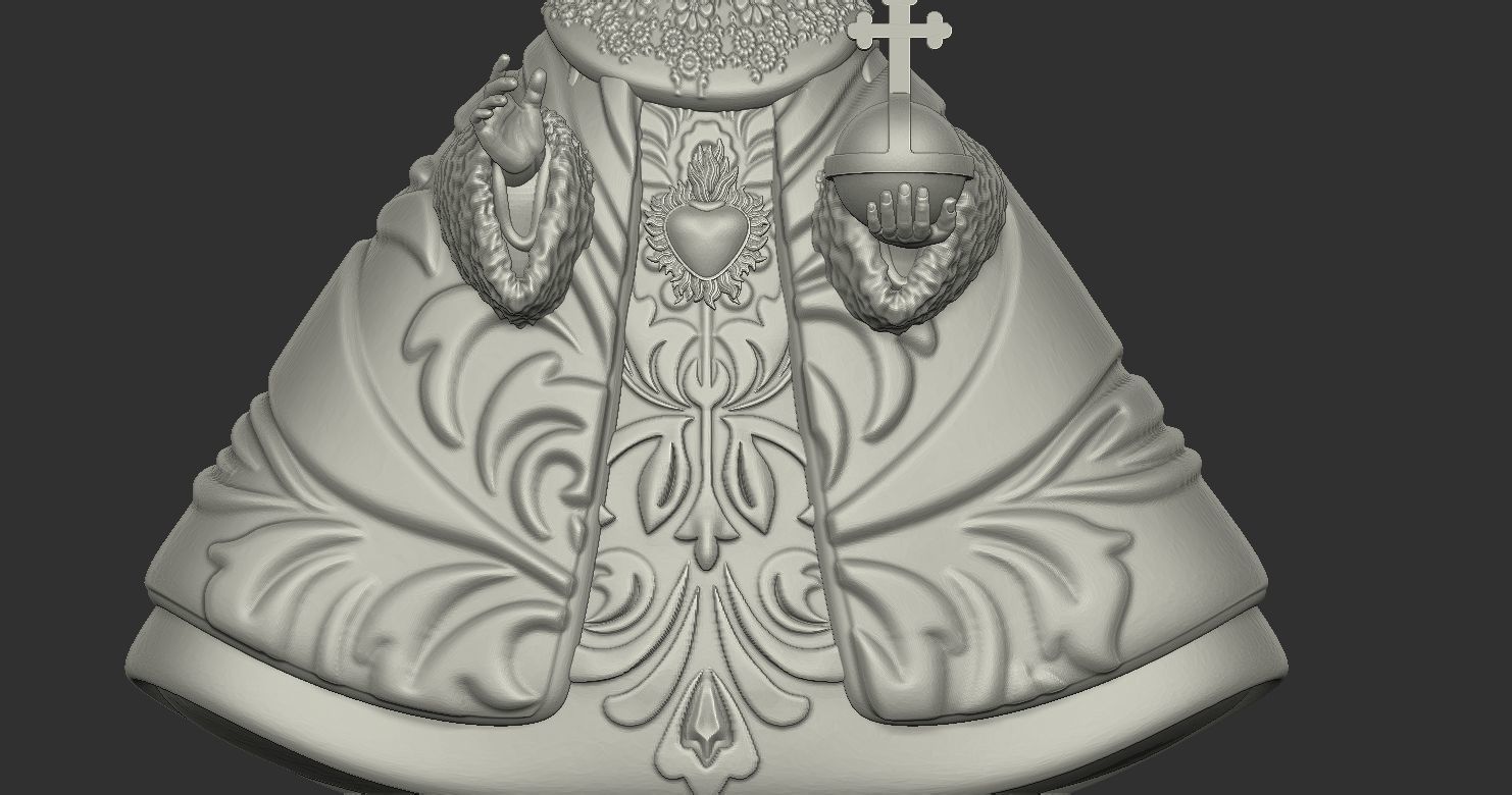 Classical Baby Jesus Statue of Prague  Santo 3D print model_7