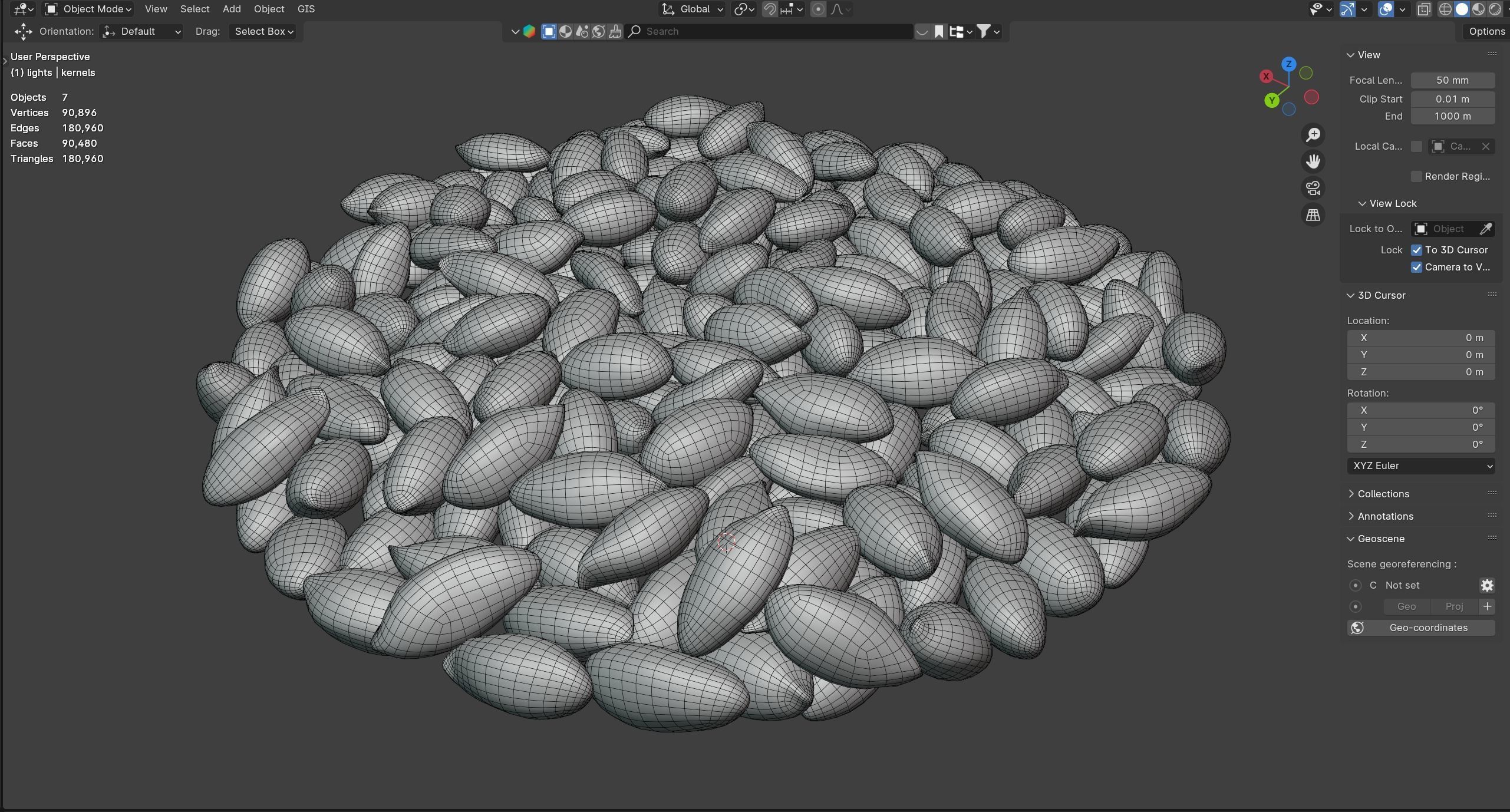 Pranut kernel white bowl Low-poly 3D model_8