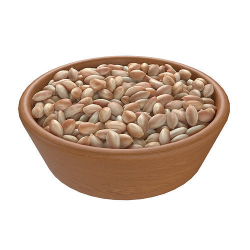 Pranut kernel white bowl Low-poly 3D model