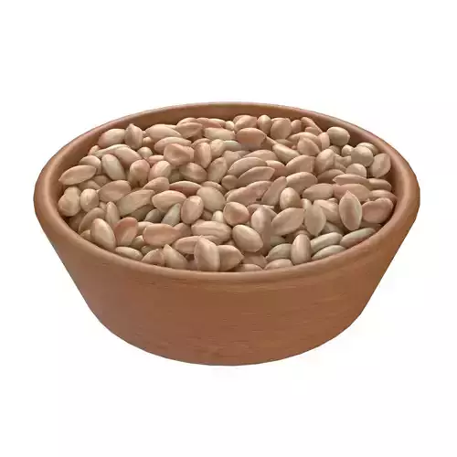 Pranut kernel white bowl