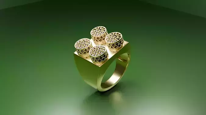 Brick like Lego Ring Free 3D print model