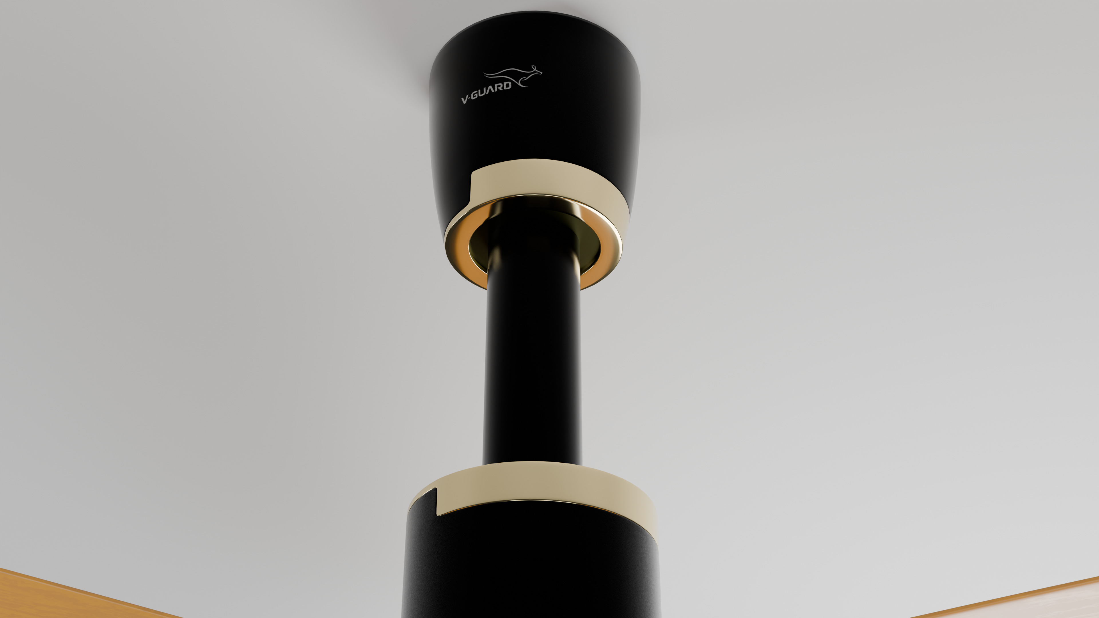 BLDC ceiling fan Low-poly 3D model_2