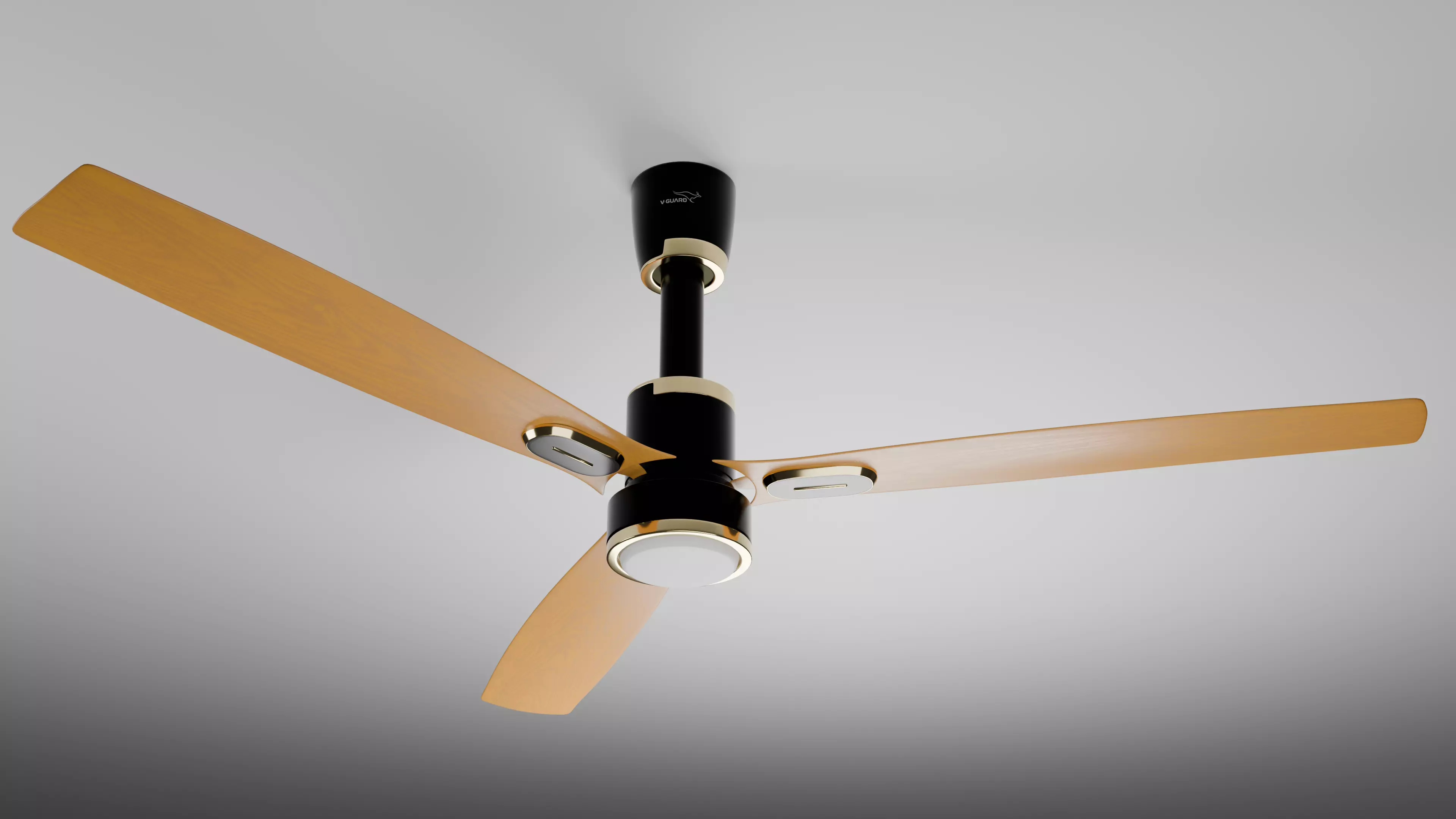 BLDC ceiling fan Low-poly 3D model_0