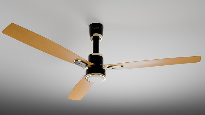 BLDC ceiling fan Low-poly 3D model